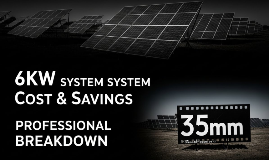 6kW Solar System Cost & Savings – Professional Breakdown
