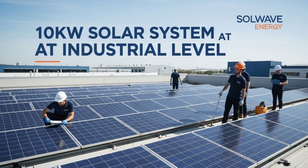 solar panels 10kW Solar System at Industrial Level