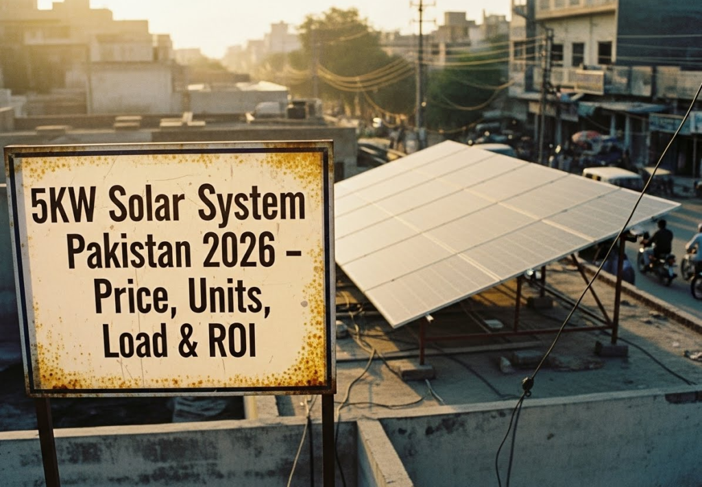 5kW Solar System Pakistan 2026 – Price, Units, Load & ROI
