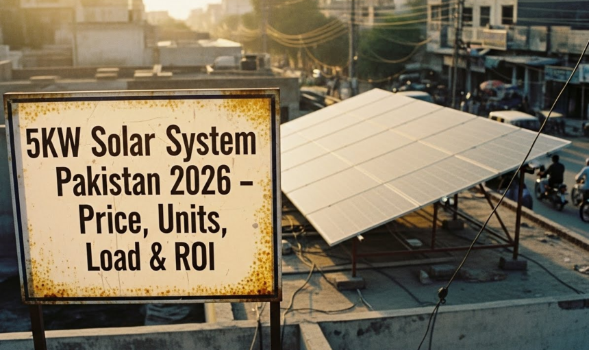 5kW Solar System Pakistan 2026 – Price, Units, Load & ROI