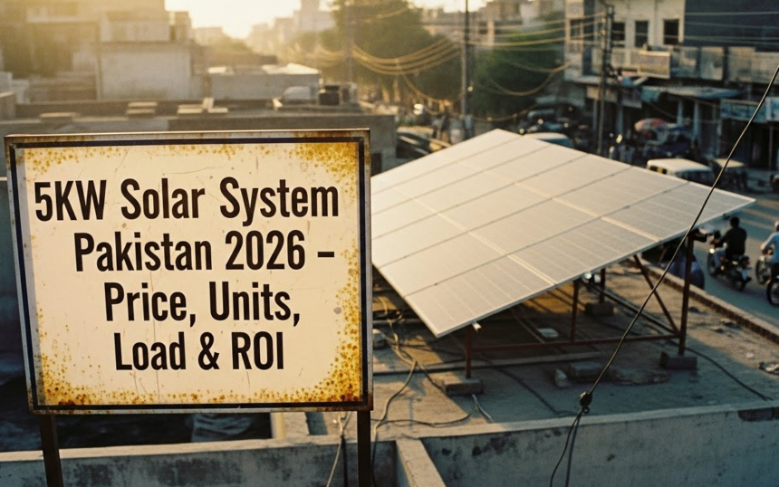 5kW Solar System Pakistan 2026 – Price, Units, Load & ROI